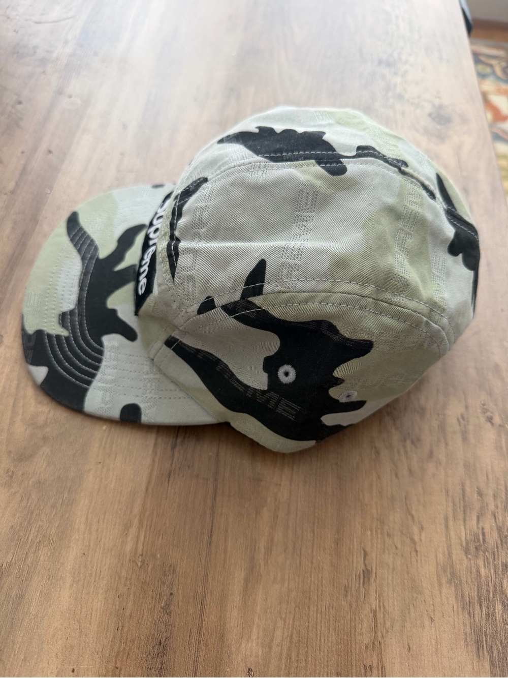 Supreme Camo 5-Panel Cap - Olive Green & Black - Picture 2 of 4